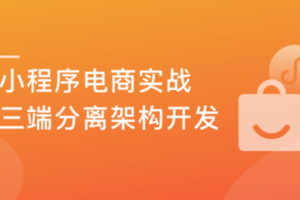 微信小程序电商实战 从前端到后端的全流程精讲 （前后端分离架构）